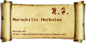 Merschilcz Herkules névjegykártya